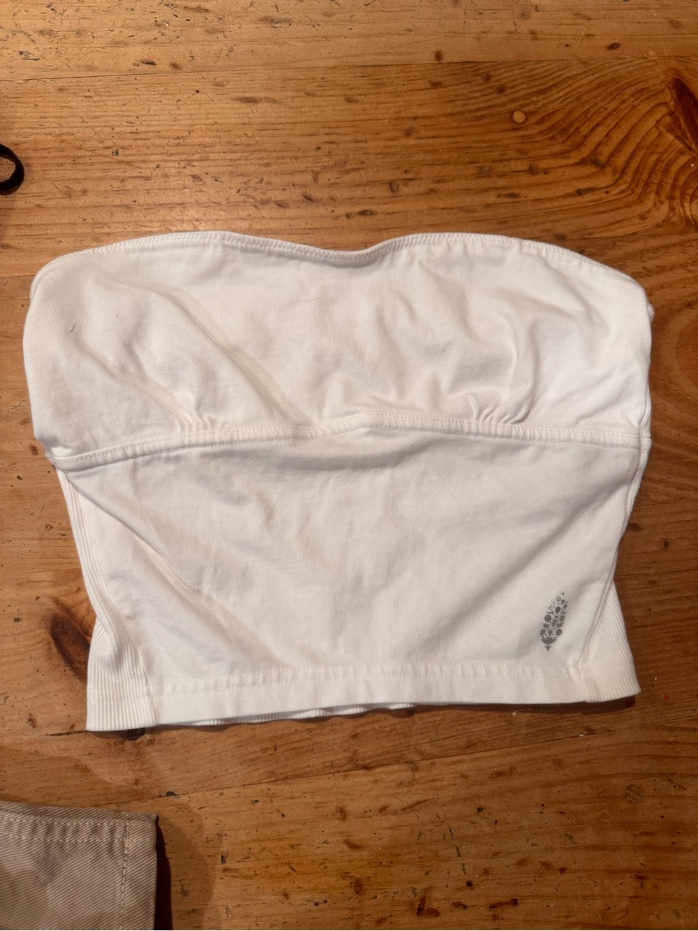 White Strapless Bandeau Top from fp movement